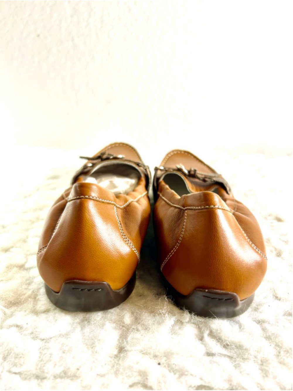 AGL Attilio Giusti Leombruni tan leather flats women size 40.5/10.5 - Picture 5 of 7